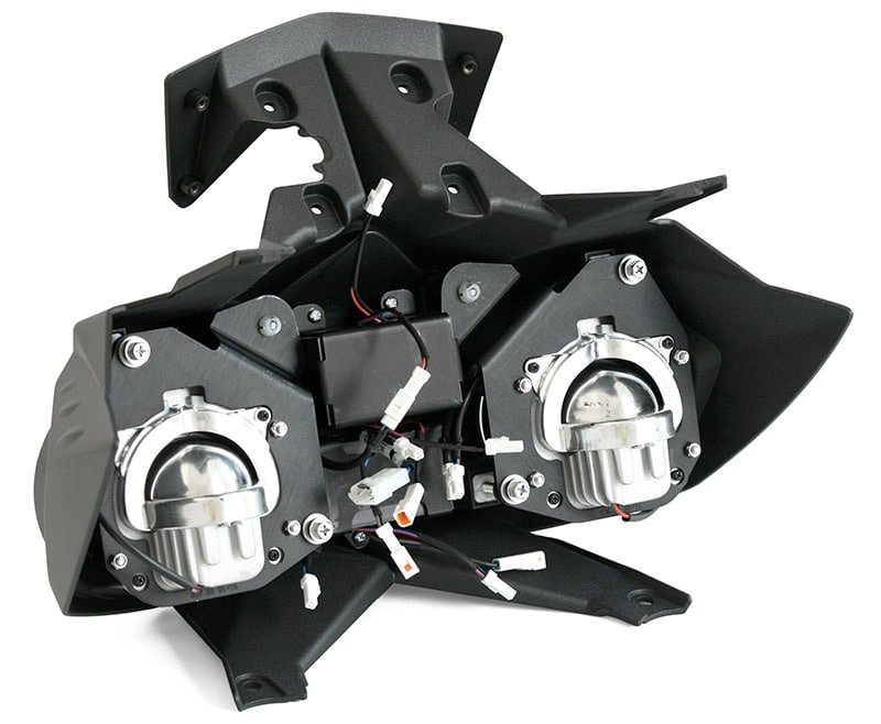 Maschera-faro in stampa 3D per moto elettrica Energica Eva rifinito e utilizzato per serie di pre-produzione