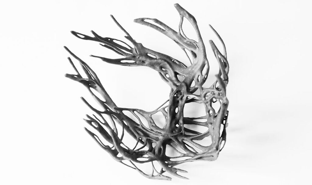 Maschere Collagene in stampa 3D realizzate mediante Powder Bed Fusion con polimeri (tecnologia SLS) e Windform® LX 2.0.