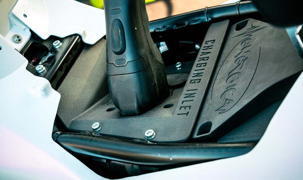 Sistema di ricarica di Energica EGO. Credits Royce Rumsey