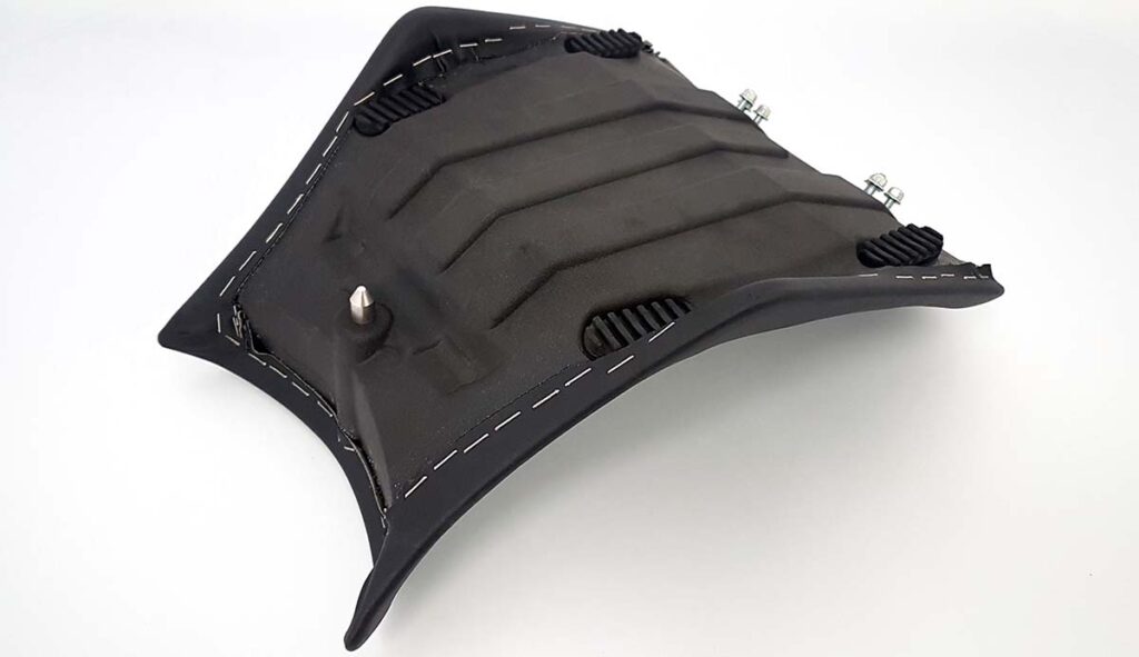 Prototipo funzionale della sella Energica EGO rivestito