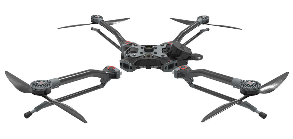 3D printed functional prototype of Hexadrone's first fully modular drone, Tundra-M