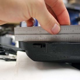 Coppa dell'olio in stampa 3D in Windform XT 2.0. Auto da corsa di Formula SAE dell'Università di Victoria 2017-2018