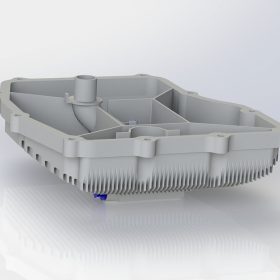 Oil pan CAD design. University of Victoria’s Formula SAE race car 2016 version
