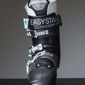 Easystand 3D printed skiboot prototype in Windform SP mounted and completed, front view