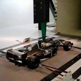 F1 scale wind tunnel model equipped with Windform® XT