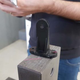 Laser scan of the T-shaped attachment bracket